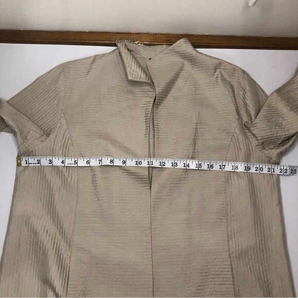Eileen Fisher Silk Open Front Jacket in Champaign Size Medium - Picture 10 of 13